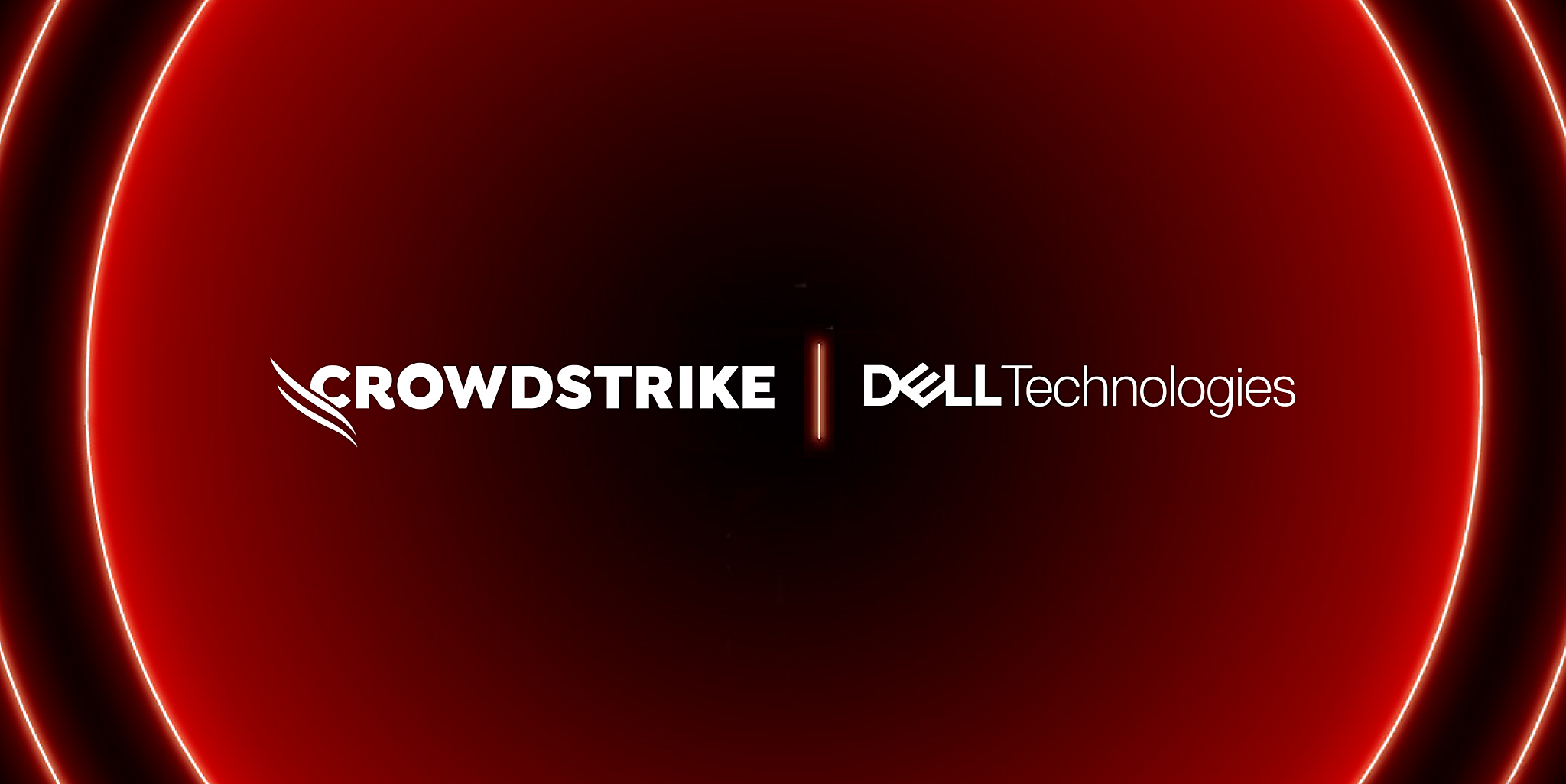 Illustration of the CrowdStrike and Dell Technologies logos inside a circle.